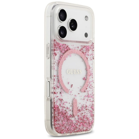 Guess iPhone 17 Pro Max/iPhone 18 Pro Max Kuori Resin Glitter Vaaleanpunainen