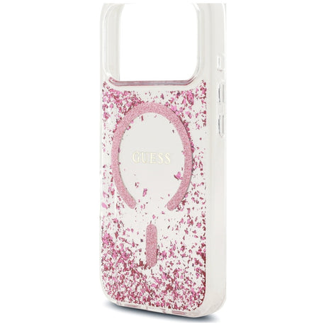 Guess iPhone 17 Pro Max/iPhone 18 Pro Max Kuori Resin Glitter Vaaleanpunainen