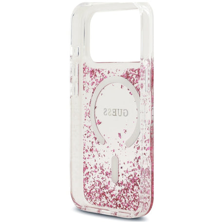 Guess iPhone 17 Pro Max/iPhone 18 Pro Max Kuori Resin Glitter Vaaleanpunainen
