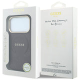 Guess iPhone 17 Pro/iPhone 18 Pro Kuori Saffiano Peony Embossed MagSafe Burgundy