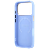Guess iPhone 17 Pro/iPhone 18 Pro Kuori Saffiano Peony Embossed MagSafe Sininen