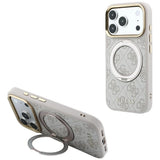 Guess iPhone 17 Pro Max/iPhone 18 Pro Max Kuori Ring Stand 4G Classic Logo Vaaleanpunainen