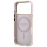 Guess iPhone 17 Pro Max/iPhone 18 Pro Max Kuori Ring Stand 4G Classic Logo Vaaleanpunainen