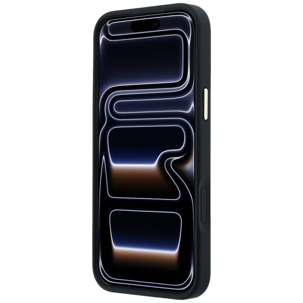Guess iPhone 17 Pro/iPhone 18 Pro Kuori Ring Stand 4G Classic Logo Musta