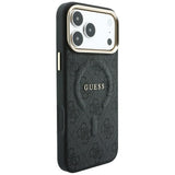 Guess iPhone 17 Pro Max/iPhone 18 Pro Max Kuori 4G Embossed MagSafe Musta