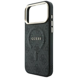 Guess iPhone 17 Pro Max/iPhone 18 Pro Max Kuori 4G Embossed MagSafe Musta