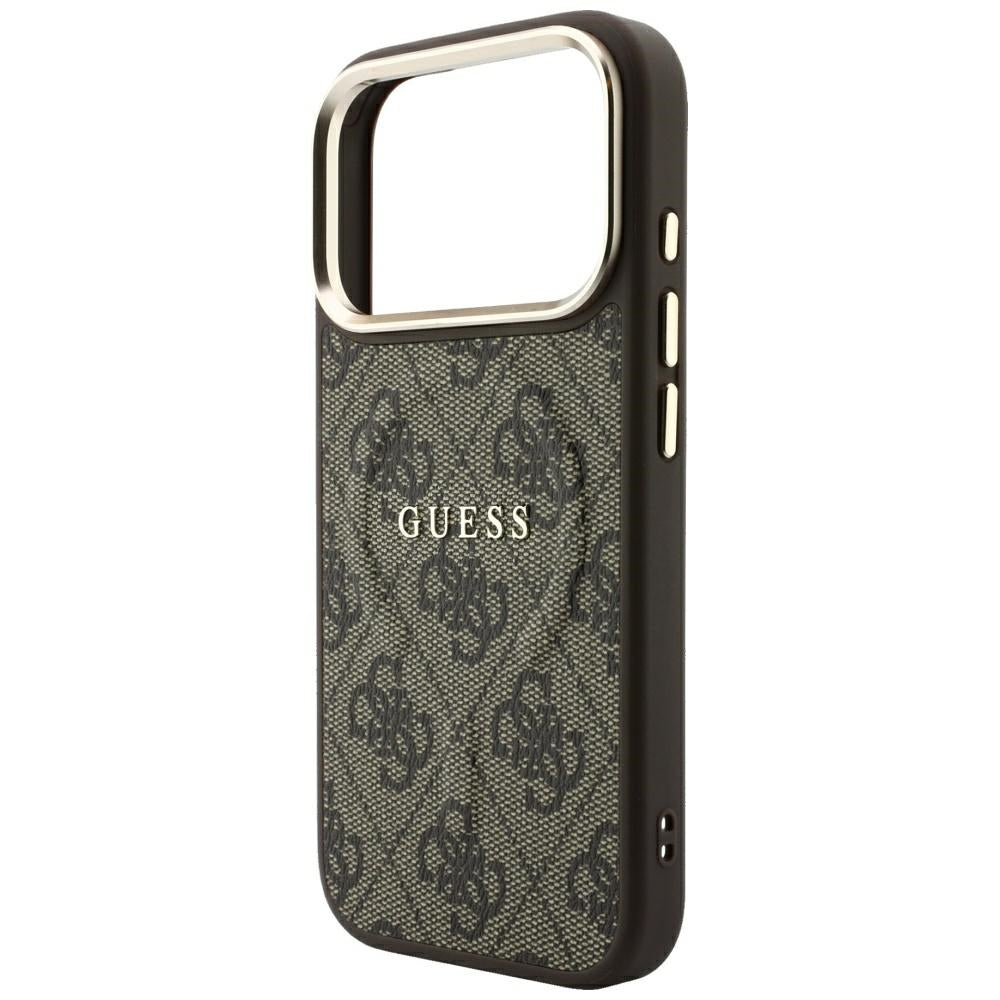 Guess iPhone 17 Pro/iPhone 18 Pro Kuori 4G Embossed MagSafe Ruskea
