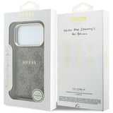 Guess iPhone 17 Pro/iPhone 18 Pro Kuori 4G Embossed MagSafe Ruskea
