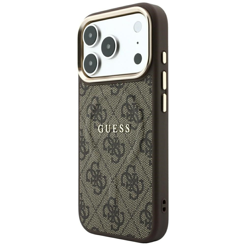 Guess iPhone 17 Pro Max/iPhone 18 Pro Max Kuori 4G Kohokuvioitu MagSafe Ruskea