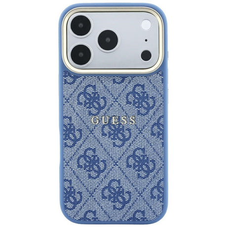 Guess iPhone 17 Pro/iPhone 18 Pro Kuori 4G Embossed MagSafe Sininen