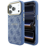 Guess iPhone 17 Pro Max/iPhone 18 Pro Max Kuori 4G Embossed MagSafe Sininen
