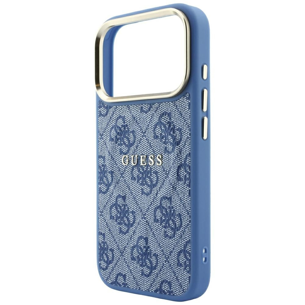 Guess iPhone 17 Pro Max/iPhone 18 Pro Max Kuori 4G Embossed MagSafe Sininen