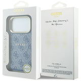 Guess iPhone 17 Pro Max/iPhone 18 Pro Max Kuori 4G Embossed MagSafe Sininen