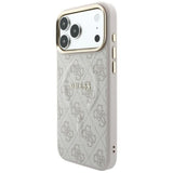 Guess iPhone 17 Pro/iPhone 18 Pro Kuori 4G Embossed MagSafe Vaaleanpunainen