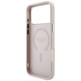 Guess iPhone 17 Pro/iPhone 18 Pro Kuori 4G Embossed MagSafe Vaaleanpunainen