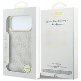 Guess iPhone 17 Pro/iPhone 18 Pro Kuori 4G Embossed MagSafe Vaaleanpunainen
