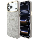 Guess iPhone 17 Pro Max/iPhone 18 Pro Max Kuori 4G Embossed MagSafe Vaaleanpunainen