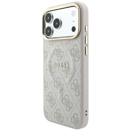 Guess iPhone 17 Pro Max/iPhone 18 Pro Max Kuori 4G Embossed MagSafe Vaaleanpunainen