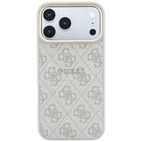 Guess iPhone 17 Pro Max/iPhone 18 Pro Max Kuori 4G Embossed MagSafe Vaaleanpunainen