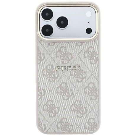 Guess iPhone 17 Pro Max/iPhone 18 Pro Max Kuori 4G Embossed MagSafe Vaaleanpunainen