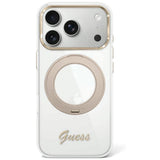 Guess iPhone 17 Pro/iPhone 18 Pro Kuori Ring Stand Script Logo Kulta