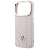 Guess iPhone 17 Pro Max/iPhone 18 Pro Max Kuori Stripe Peony 4G Logo Vaaleanpunainen
