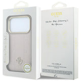 Guess iPhone 17 Pro Max/iPhone 18 Pro Max Kuori Stripe Peony 4G Logo Vaaleanpunainen