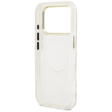 Guess iPhone 17 Pro/iPhone 18 Pro Kuori Glitter Flowers Valkoinen