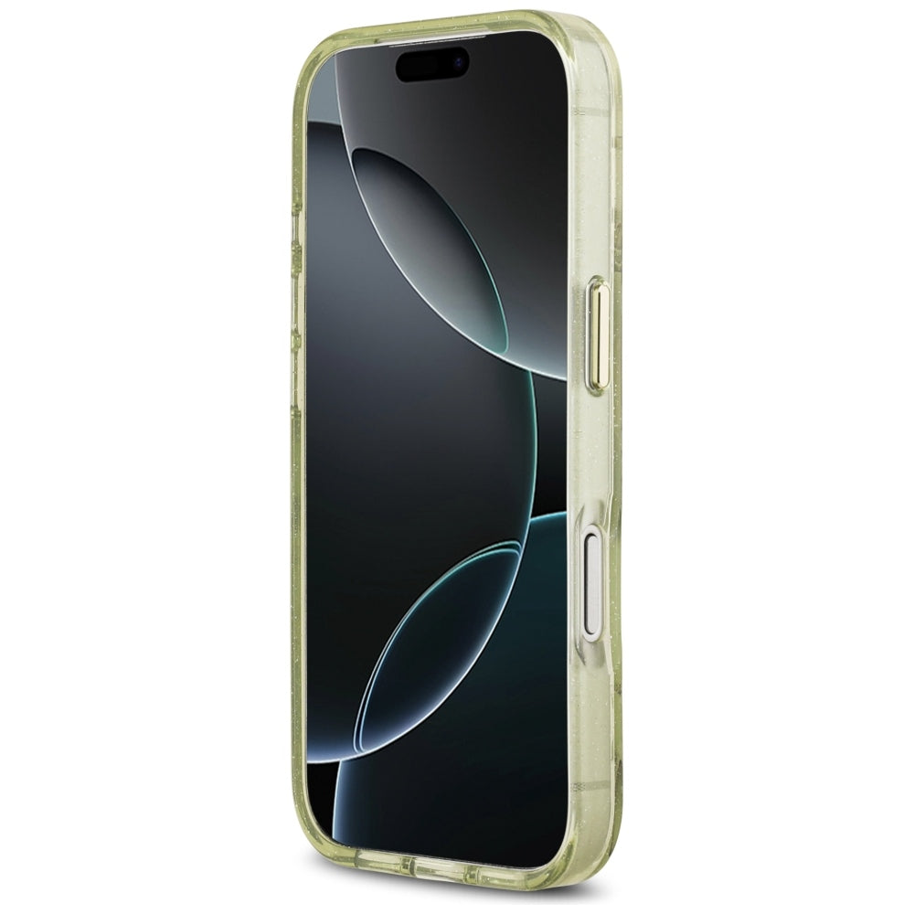 Guess iPhone 17 Pro/iPhone 18 Pro Kuori Glitter Flowers Vihreä