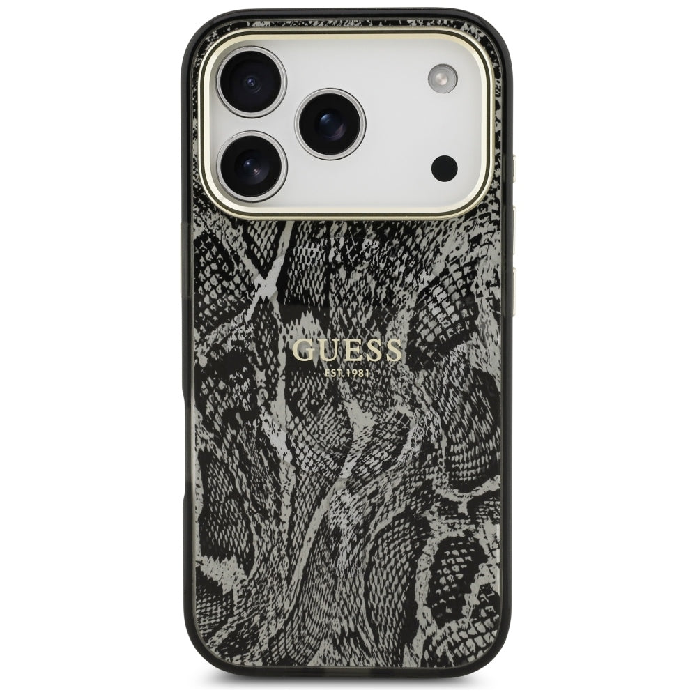 Guess iPhone 17 Pro/iPhone 18 Pro Kuori Python Musta
