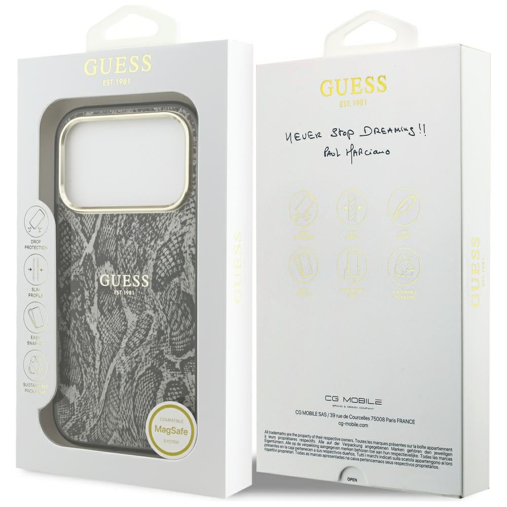 Guess iPhone 17 Pro/iPhone 18 Pro Kuori Python Musta