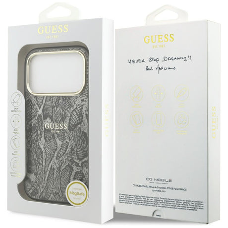 Guess iPhone 17 Pro/iPhone 18 Pro Kuori Python Musta