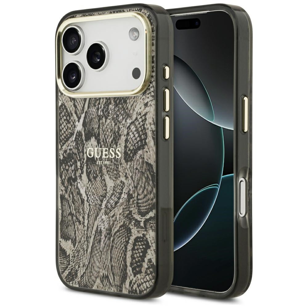 Guess iPhone 17 Pro/iPhone 18 Pro Kuori Python Ruskea