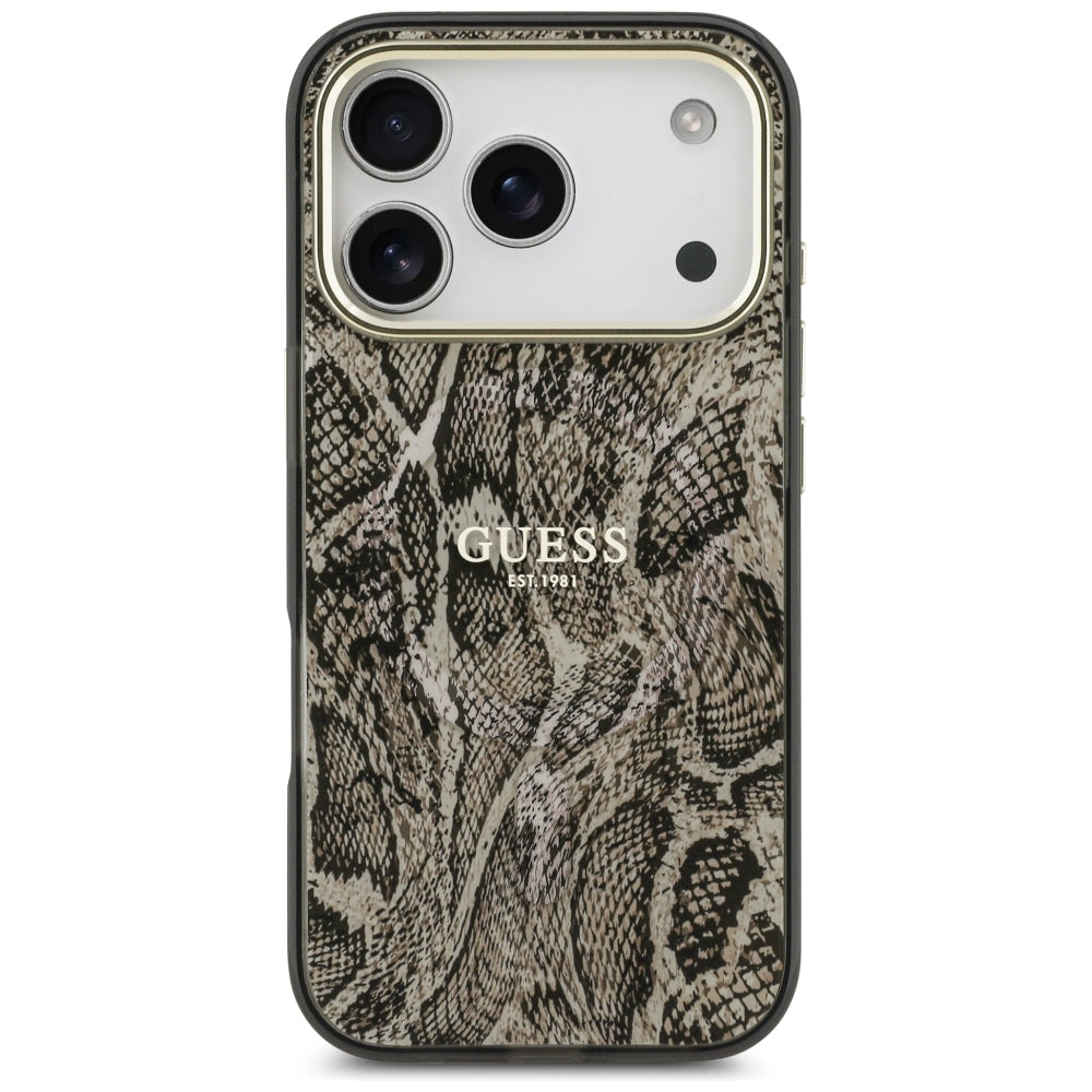 Guess iPhone 17 Pro/iPhone 18 Pro Kuori Python Ruskea