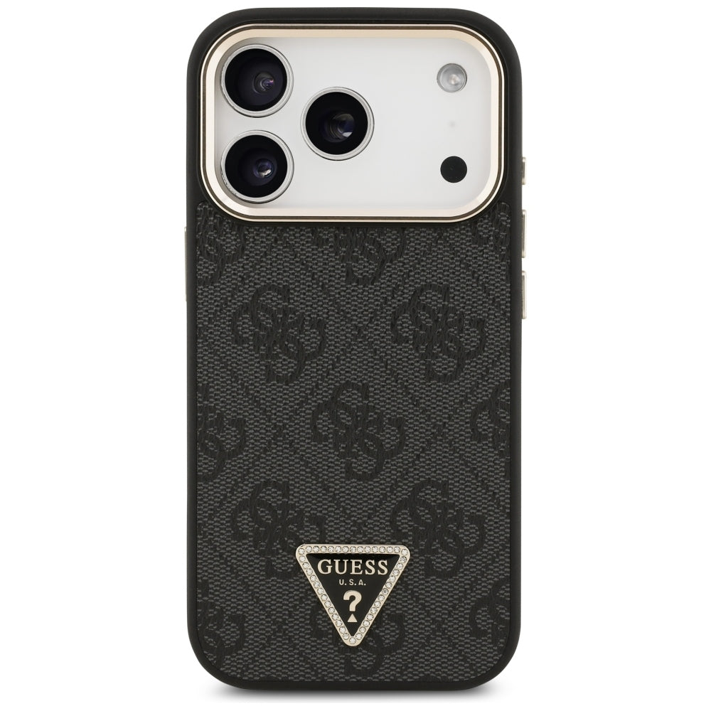 Guess iPhone 17 Pro/iPhone 18 Pro Kuori 4G Triangle MagSafe Musta