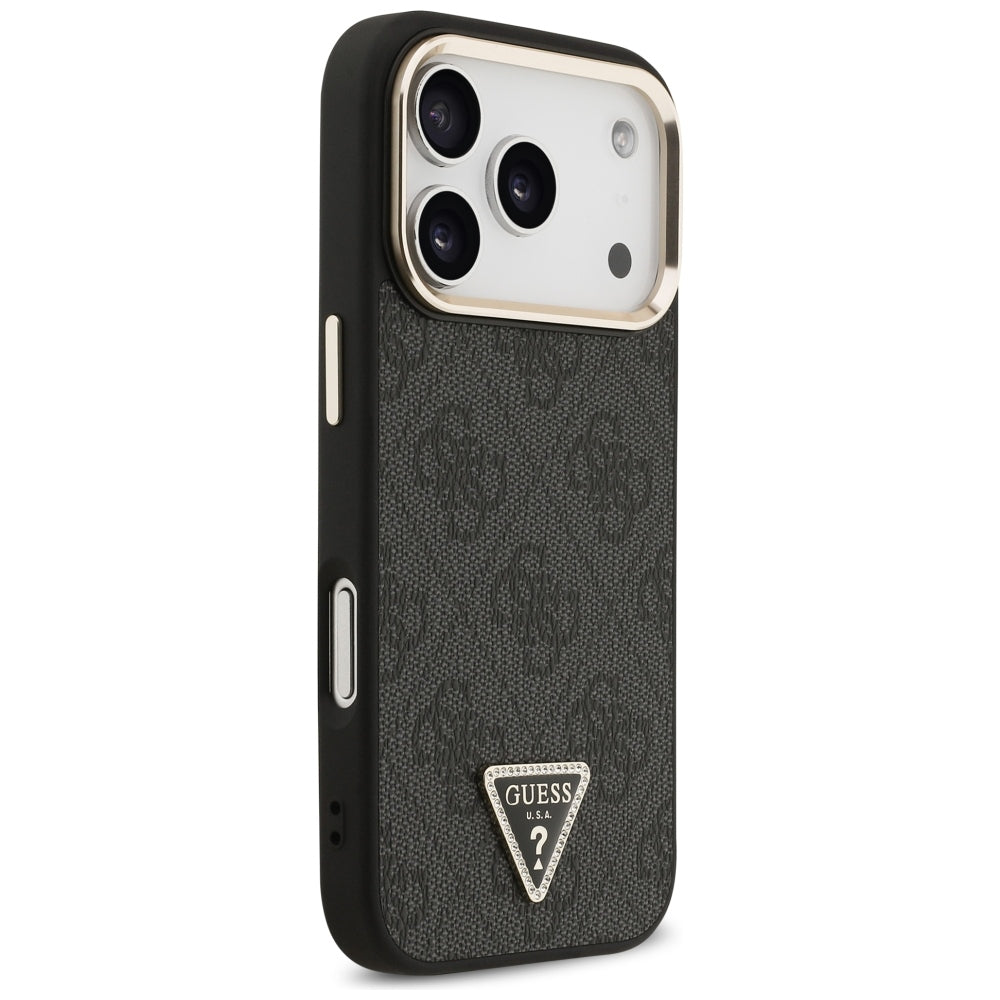 Guess iPhone 17 Pro/iPhone 18 Pro Kuori 4G Triangle MagSafe Musta