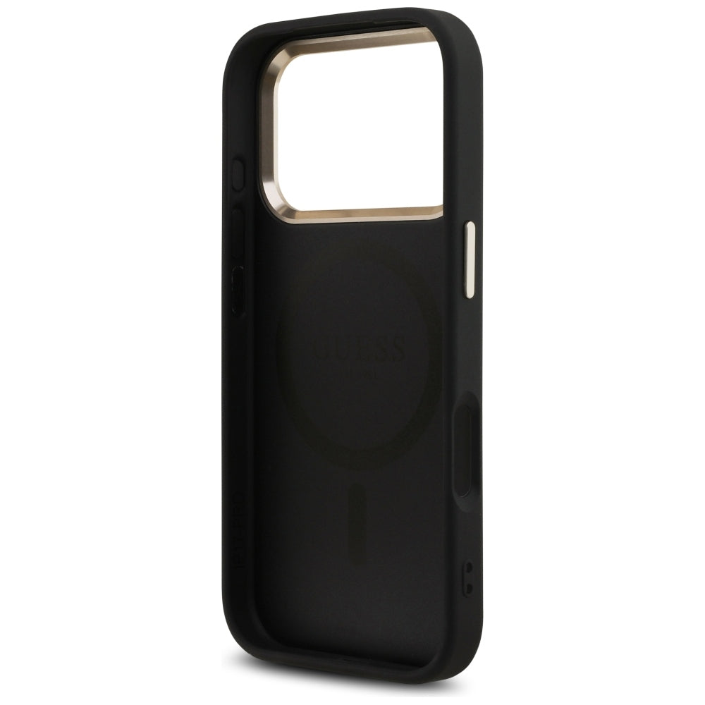 Guess iPhone 17 Pro/iPhone 18 Pro Kuori 4G Triangle MagSafe Musta