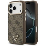 Guess iPhone 17 Pro/iPhone 18 Pro Kuori 4G Triangle MagSafe Ruskea