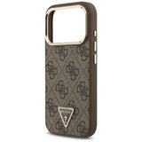 Guess iPhone 17 Pro/iPhone 18 Pro Kuori 4G Triangle MagSafe Ruskea