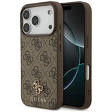 Guess iPhone 17 Pro/iPhone 18 Pro Kuori 4G Small Classic Logo Ruskea
