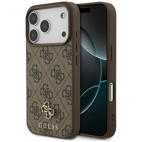 Guess iPhone 17 Pro/iPhone 18 Pro Kuori 4G Small Classic Logo Ruskea