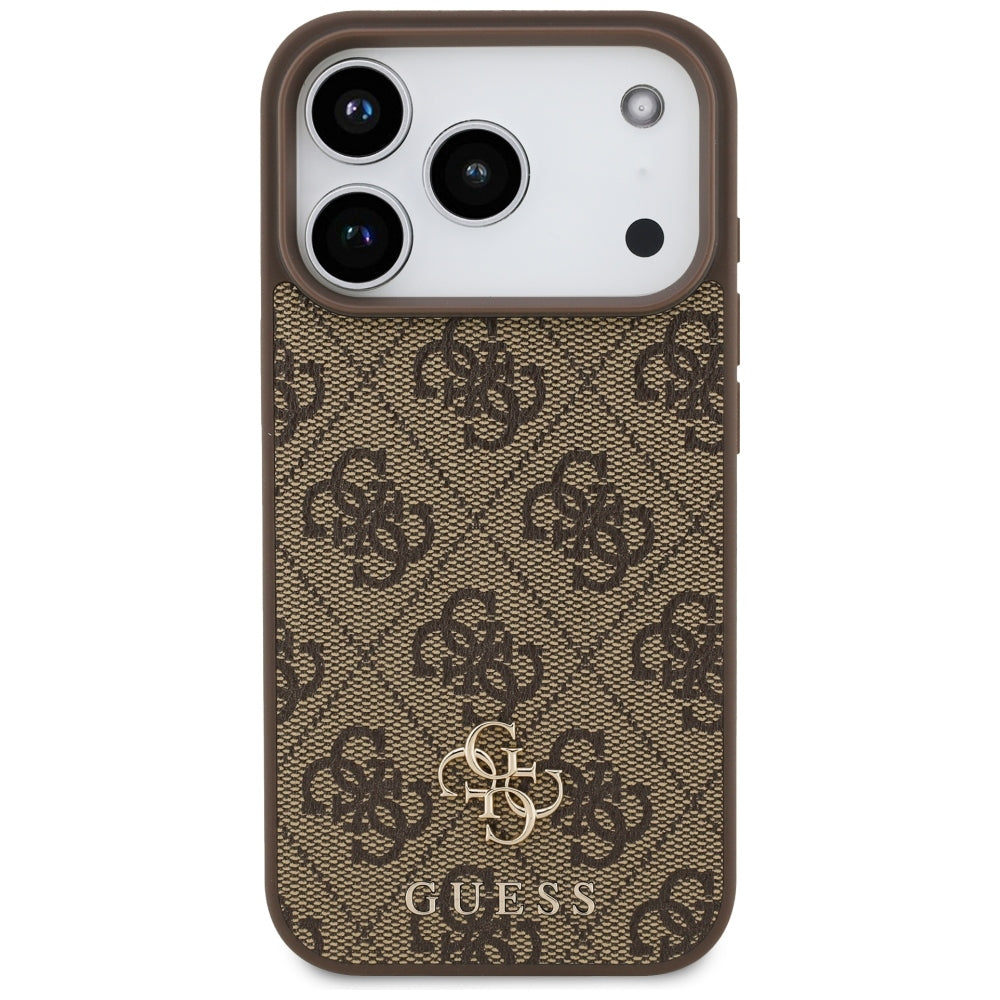 Guess iPhone 17 Pro/iPhone 18 Pro Kuori 4G Small Classic Logo Ruskea