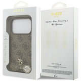 Guess iPhone 17 Pro/iPhone 18 Pro Kuori 4G Small Classic Logo Ruskea