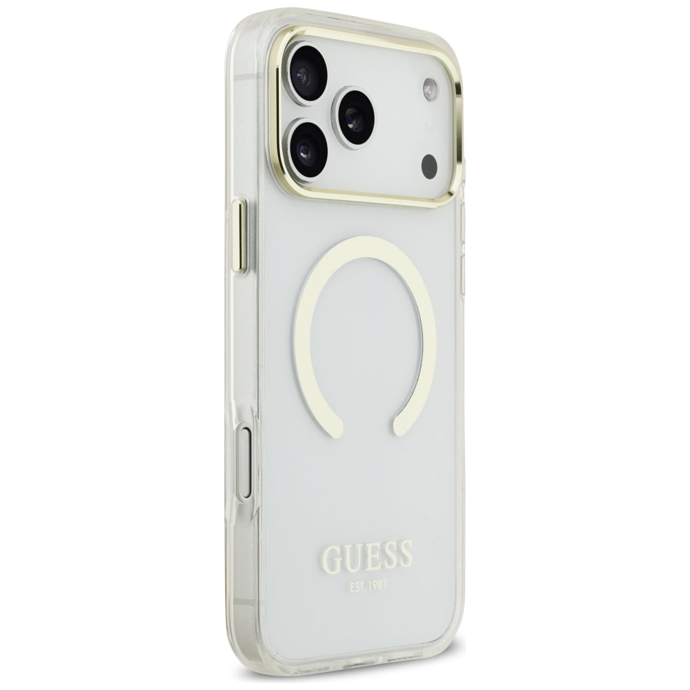 Guess iPhone 17 Pro Max/iPhone 18 Pro Max Kuori Metal Outline Kulta