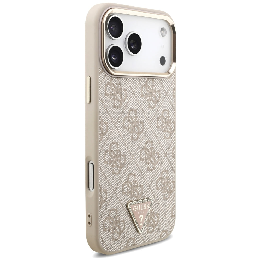Guess iPhone 17 Pro Max/iPhone 18 Pro Max Kuori 4G Triangle MagSafe Vaaleanpunainen