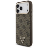 Guess iPhone 17 Pro Max/iPhone 18 Pro Max Kuori 4G Triangle MagSafe Ruskea