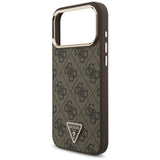 Guess iPhone 17 Pro Max/iPhone 18 Pro Max Kuori 4G Triangle MagSafe Ruskea