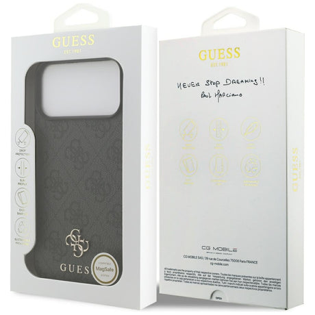 Guess iPhone 17 Pro Max/iPhone 18 Pro Max Kuori 4G Small Classic Logo Musta