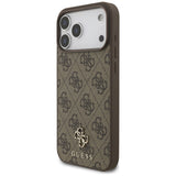 Guess iPhone 17 Pro Max/iPhone 18 Pro Max Kuori 4G Small Classic Logo Ruskea