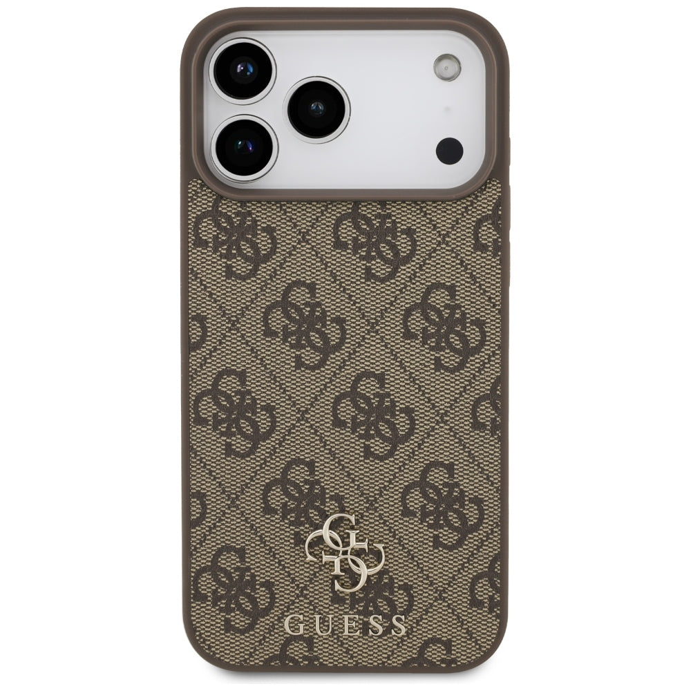 Guess iPhone 17 Pro Max/iPhone 18 Pro Max Kuori 4G Small Classic Logo Ruskea